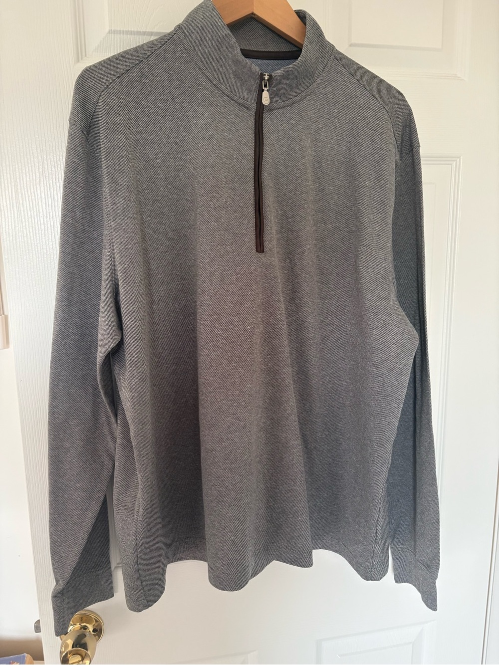 johnnie-O Men's Heather Gray Half-Zip Pullover Sweater